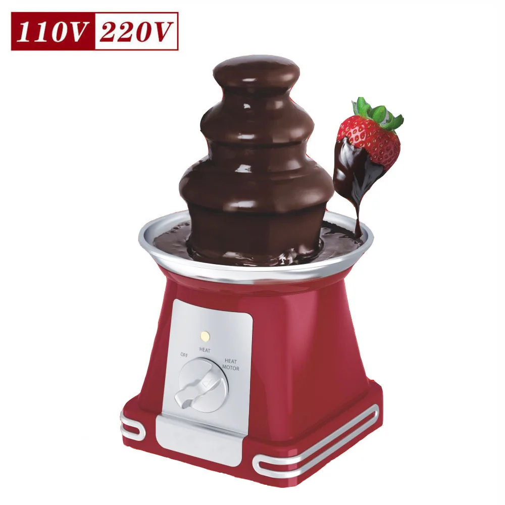 3 Tier Electric Chocolate Fondue,Melts Cheese Candy 9 inch Tall Fountain Machine for Parties,Birthdays,Parties and Events