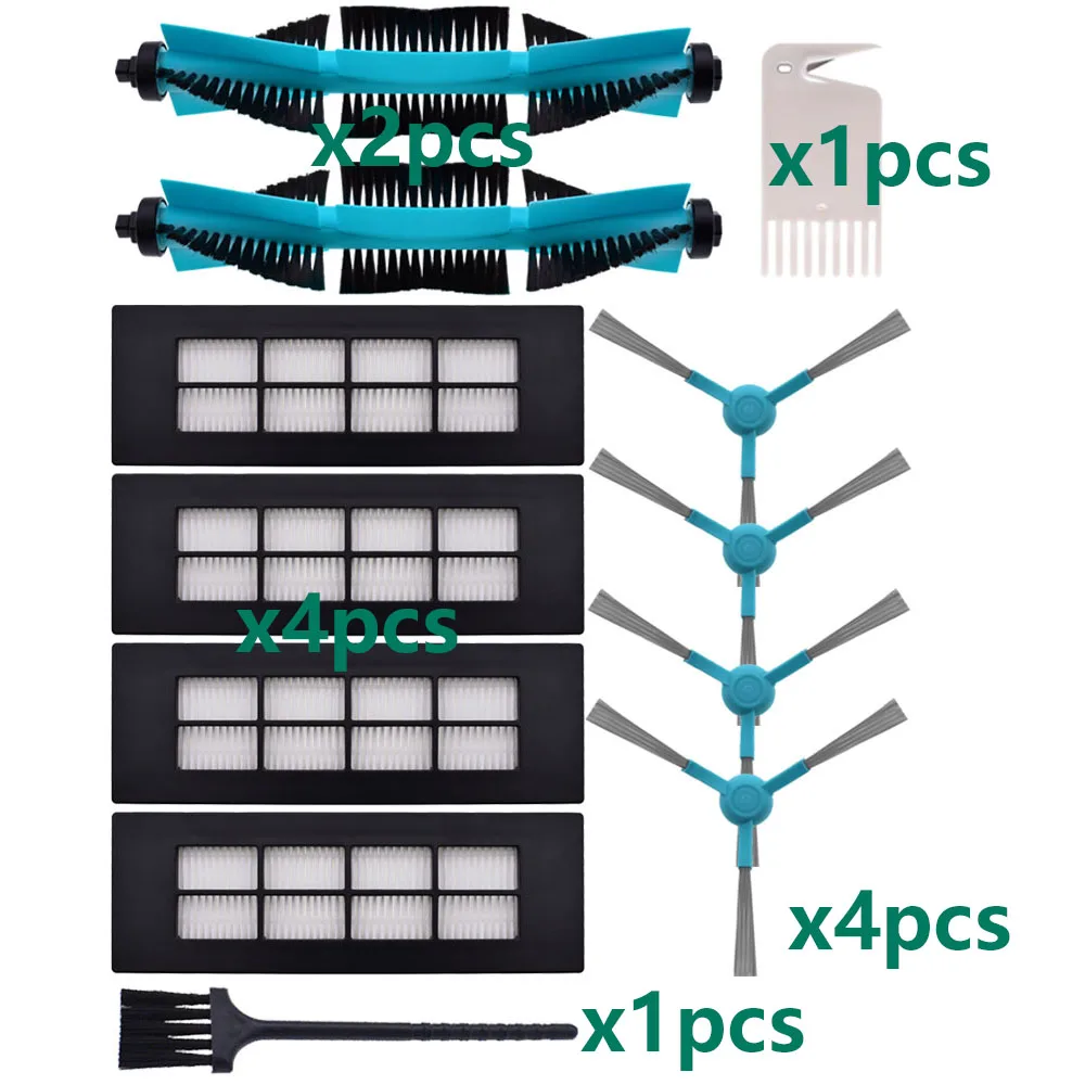 Main Roller Side Brush Hepa Filter Mop Cloth Compatible with Cecotec Conga 3090 Vacuum Cleaner Parts Accessories  Replacement vacuum 05173 battery for cecotec conga 3090 conga 3091 conga 3092