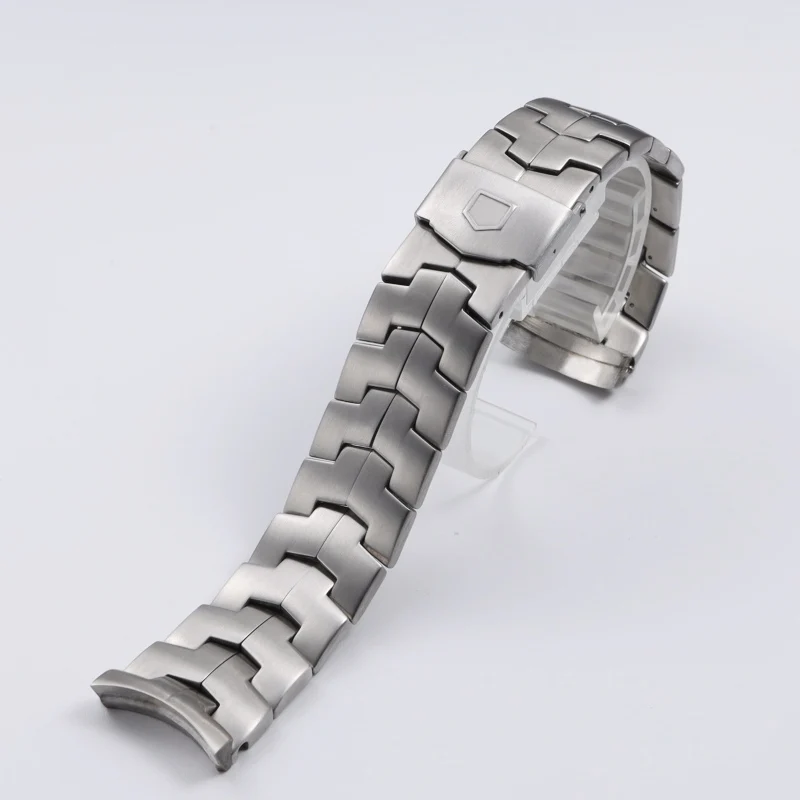 

High Quality 316L Stainless Steel Watchband 22mm Curved End Solid Brushed Bracelet For TAG Heuer Link Series Men Watch Strap