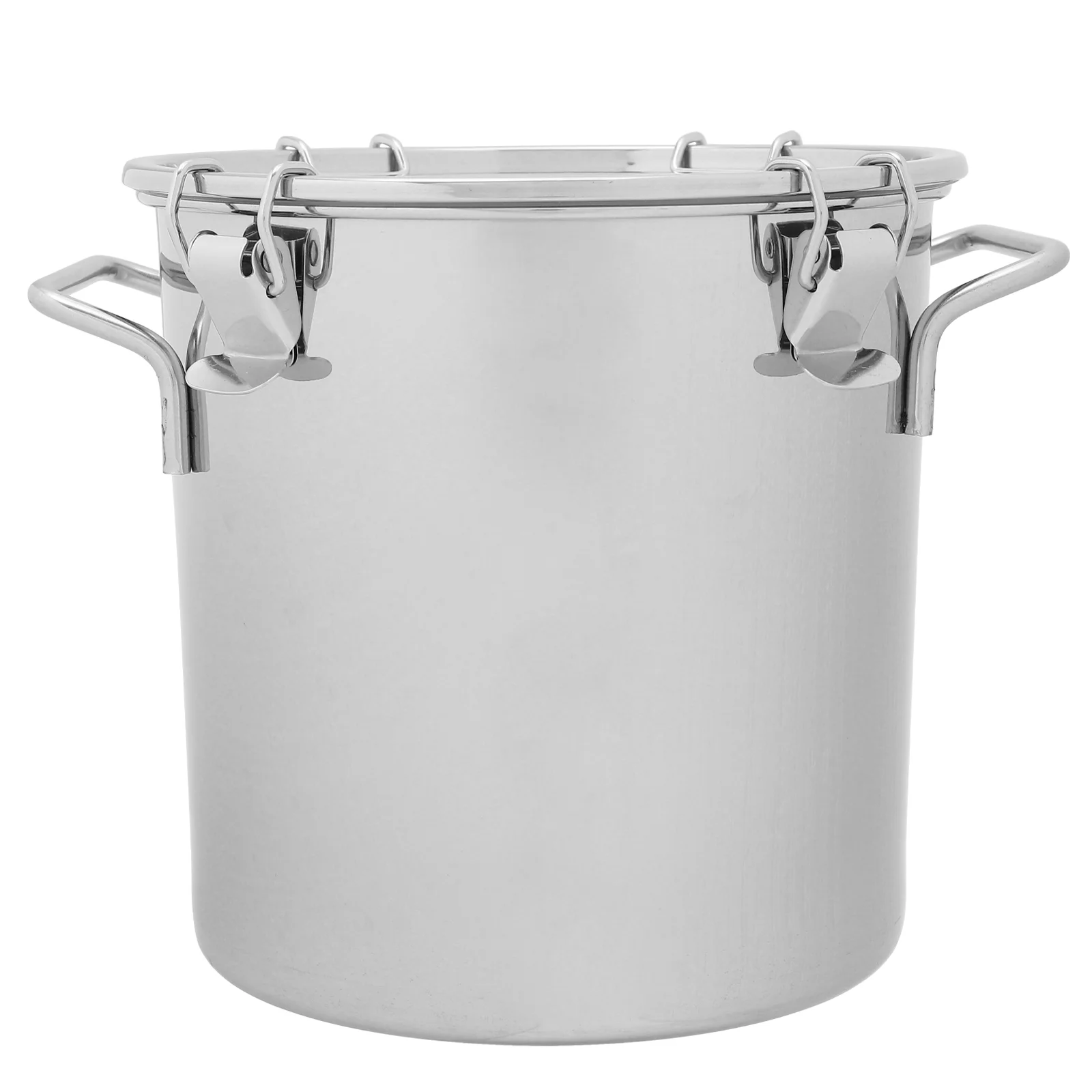 

Stainless Steel Sealed Bucket Milk Container Kitchen Supply Grease Airtight Barrel Oil Storage Household Plant Food