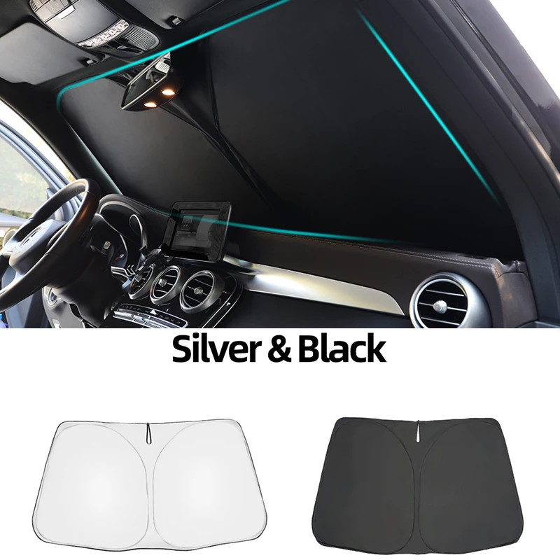 Canvcle 5-Piece Sunshade Set For Ford Ranger 4-Door (2019-2026) - Windshield & Window Sun Visors, Black - View #12