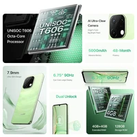 UMIDIGI G9T Android 14 Smartphone UNISOC T606 4GB 128GB 6.75” Water Drop HD+ Display 13MP Camera 5000mAh Battery 2SIM Cellphone 2