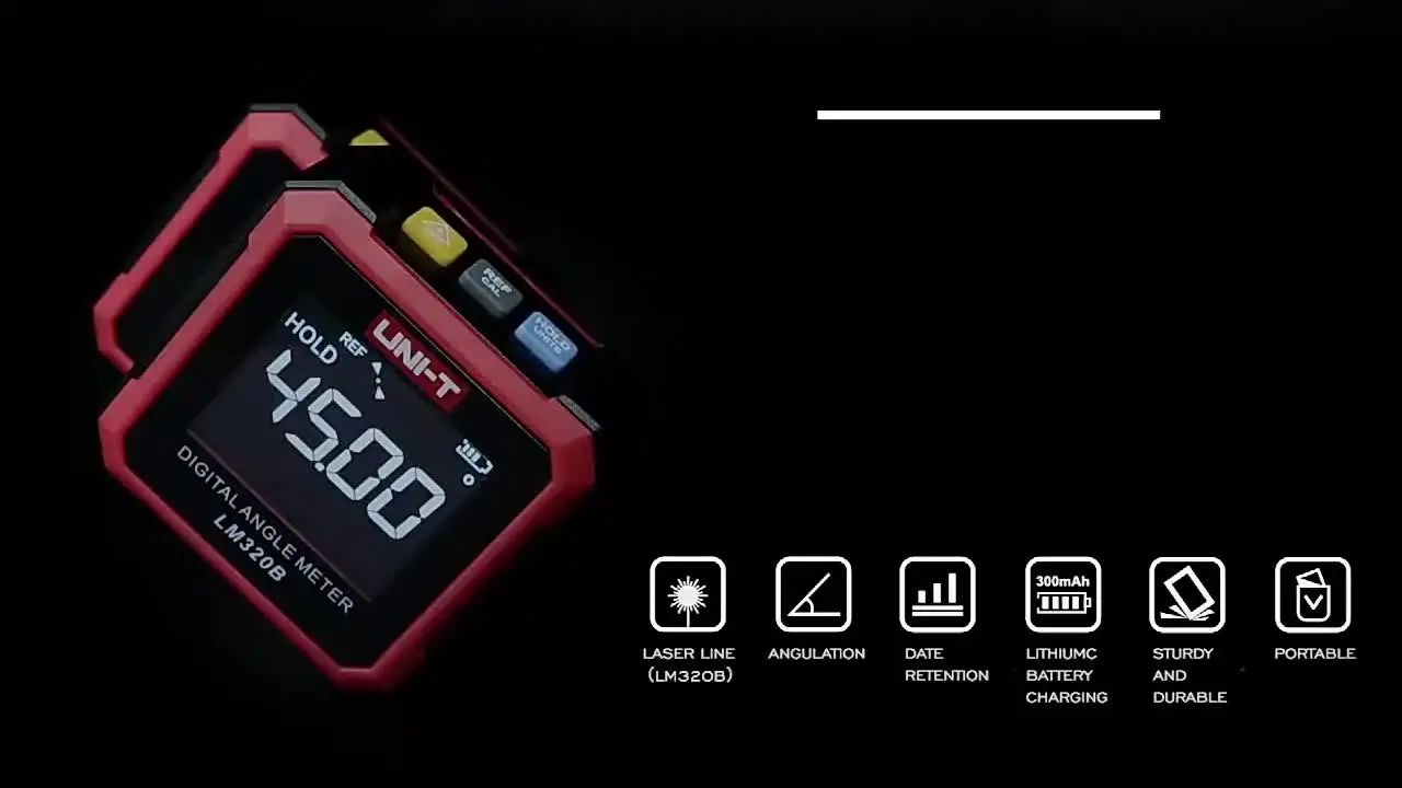 UNI-T LM320B Digitaler Winkelmesser - Magnetischer Neigungsmesser Mit Laser