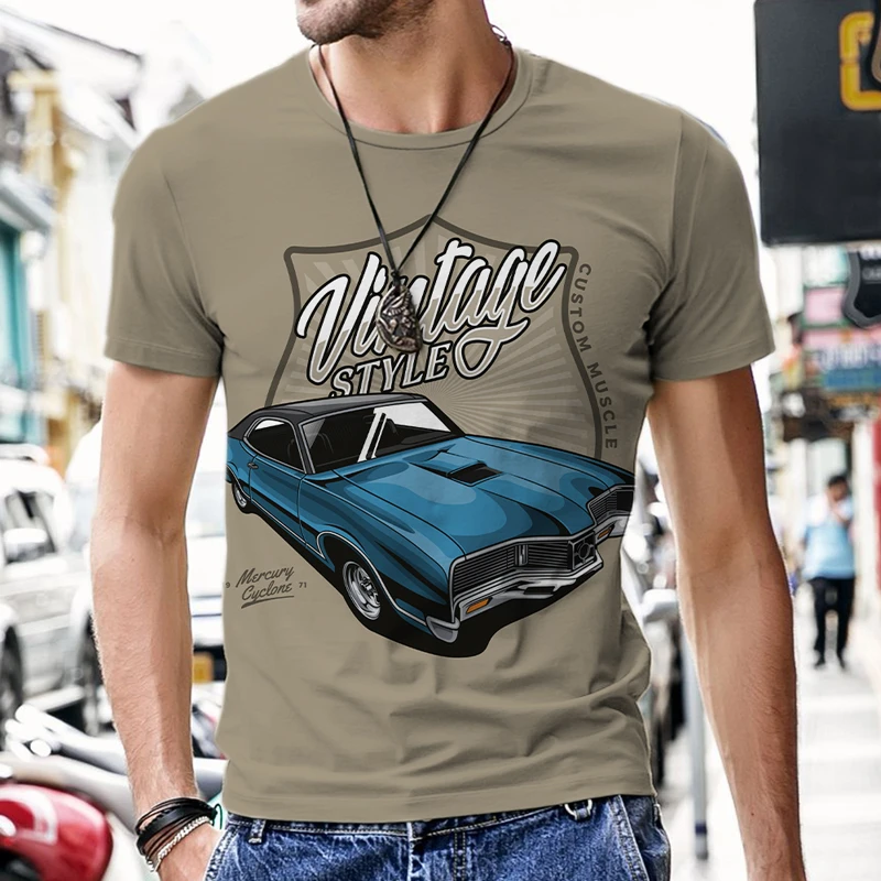 T-shirts Cars | Vintage T-shirt | Beach Sportswear | Men's Clothing | Tracksuit - T-shirts -