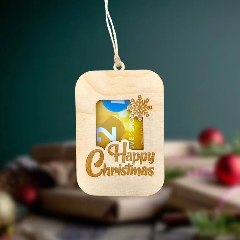 thumbnail image 1 of Christmas Decoration Wooden Wallet Bell Pendant Diy Christmas Tree Pendants For Home Xmas Navidad Gifts New Year 2023, 1 of 5