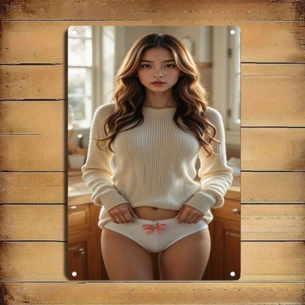 빈티지 메탈 월 아트 사인, 2D 플랫 레트로 틴 사인 홈 바 카페 장, 방수 크리스마스 선물