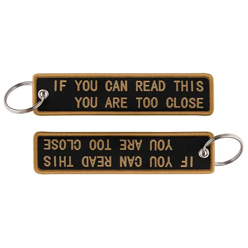 1pcs Computer Pop-up Window Quotes Embroidered Keys Tag Keychains For Motorcycles Backpack Fashion Key Ring Accessories Gifts - Image 38