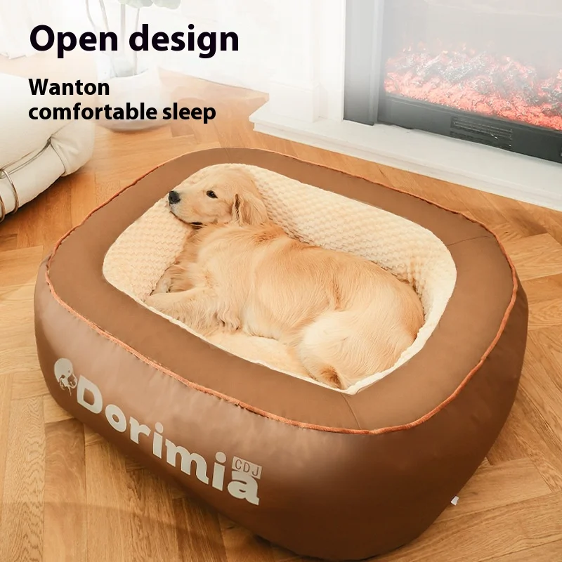 Dog Kennel for Winter Warmth, Removable and Washable Dog Bed, Large Bed for All Seasons, Pet Golden Retriever Mat