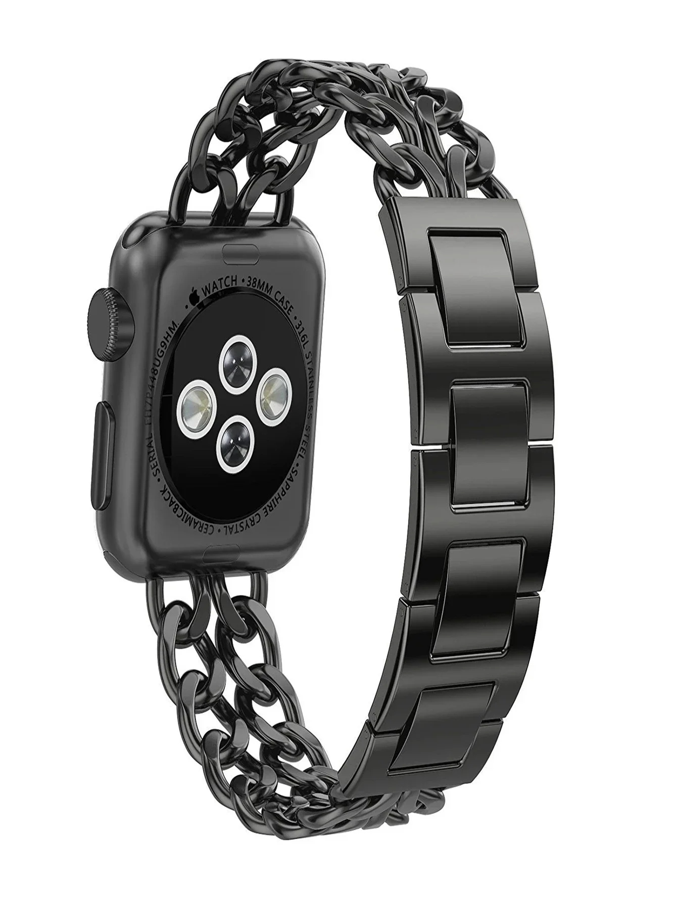 Double Row Stainless Steel For iWatch Band 42/44/45/49mm 38/40/41mm For iWatch Series Ultra Se 8/7/6/5/4/3/2/1_voghion.com