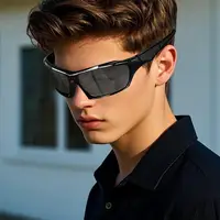 Lunettes de soleil polarisées pour hommes, Protection complète, monture légère et confortable, lunettes de Sport pour la conduite et la pêche 5