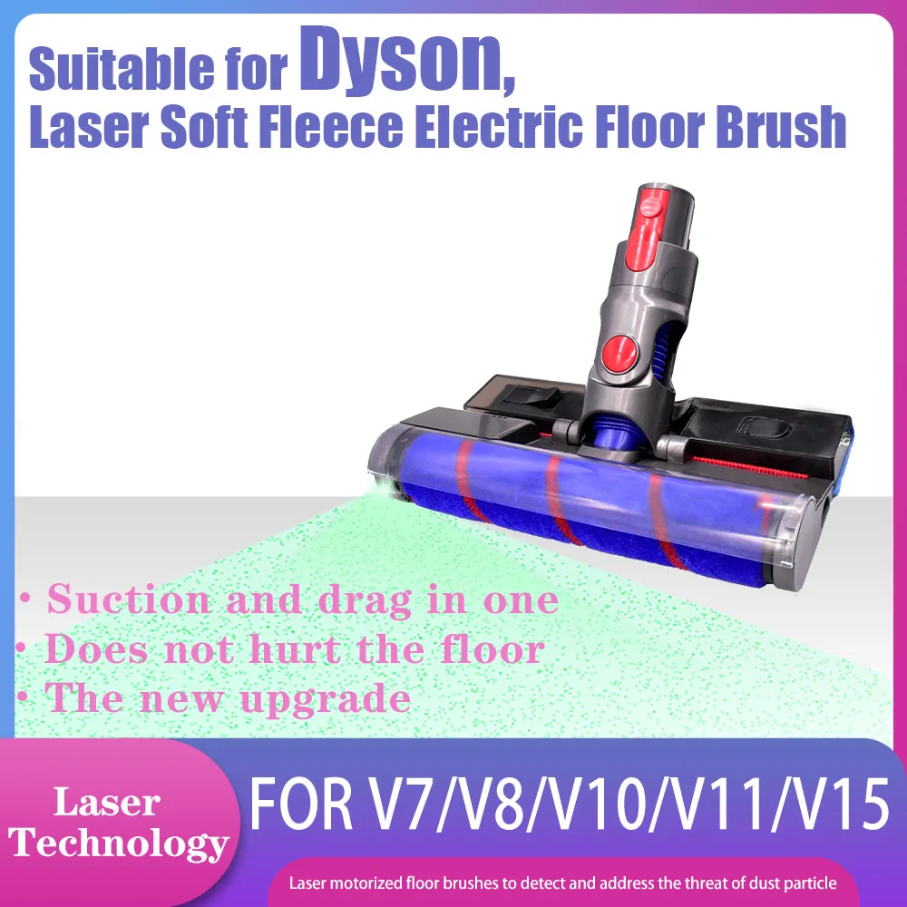 Brosse Dyson avec lumière intégrée laser compatible v10, v11 et