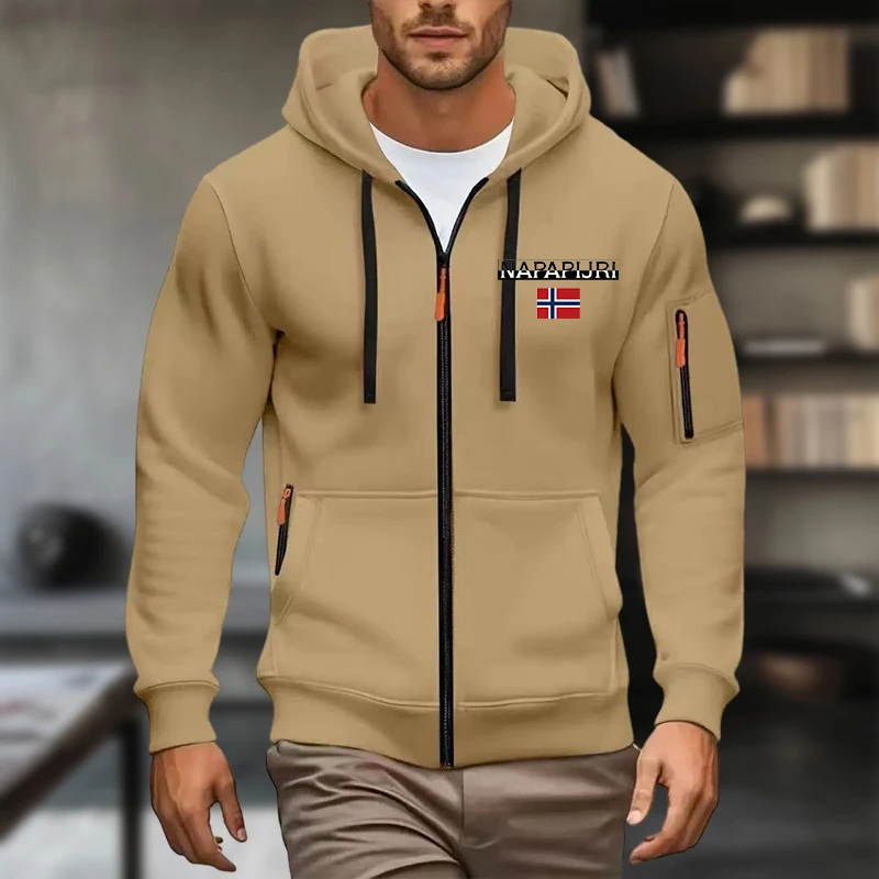 Unisex Retro Oversized Fleece Zipper Hoodie