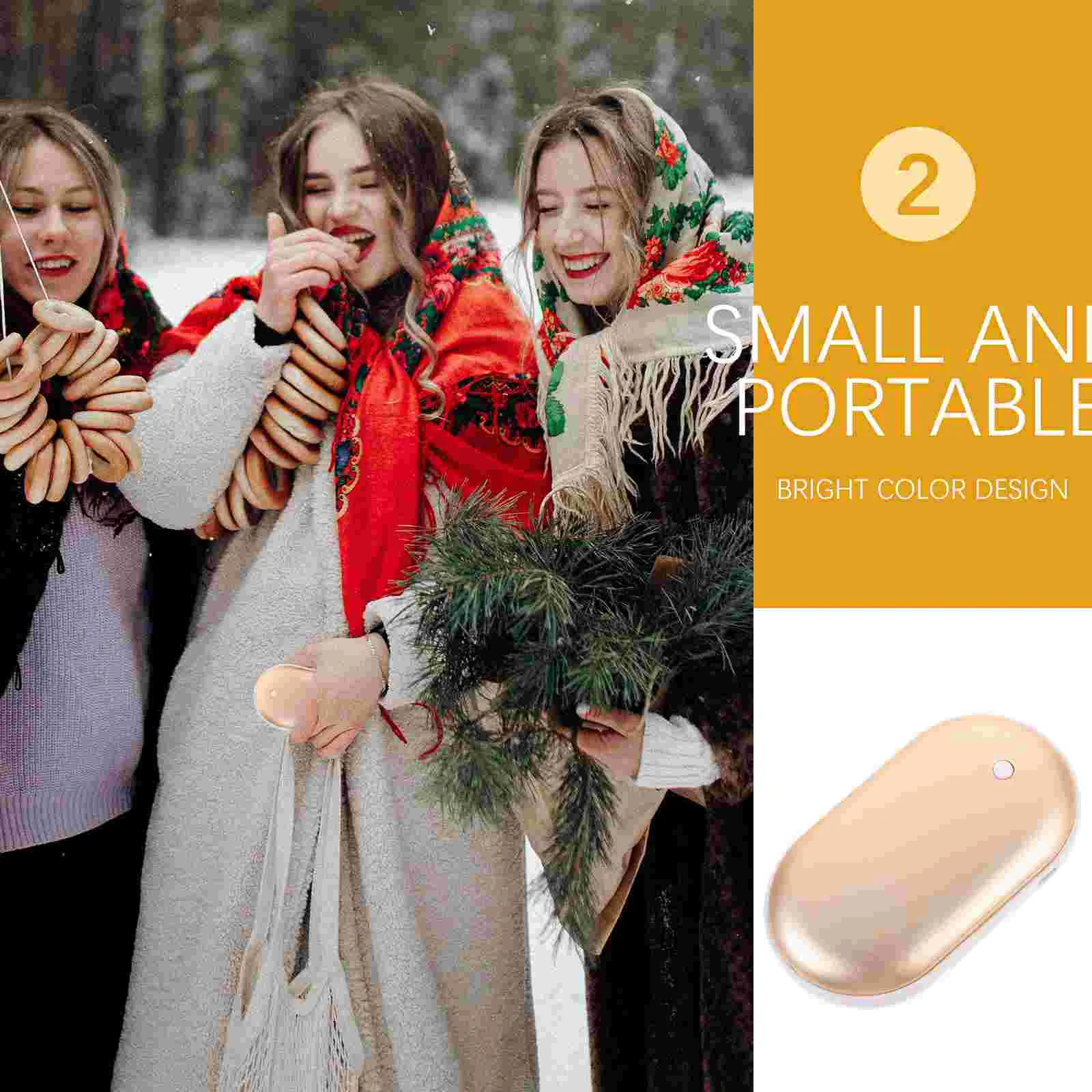 Portable Rechargeable Hand Warmer Heater Charging Treasure Multifunction Mobile Power For Safety Survival Camping Hiking Gear