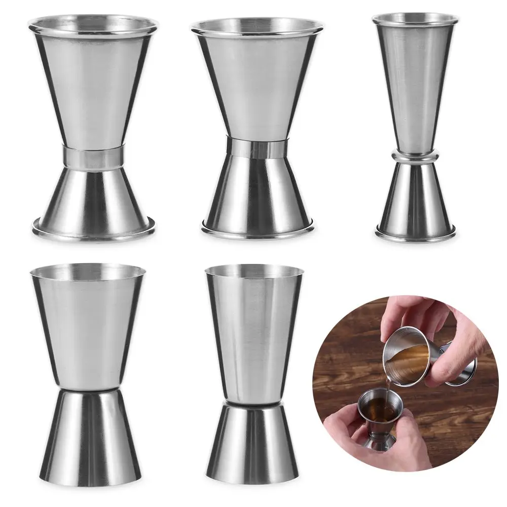Top Selling Stainless Steel Cocktail Shaker Measure Cup Dual Shot Drink