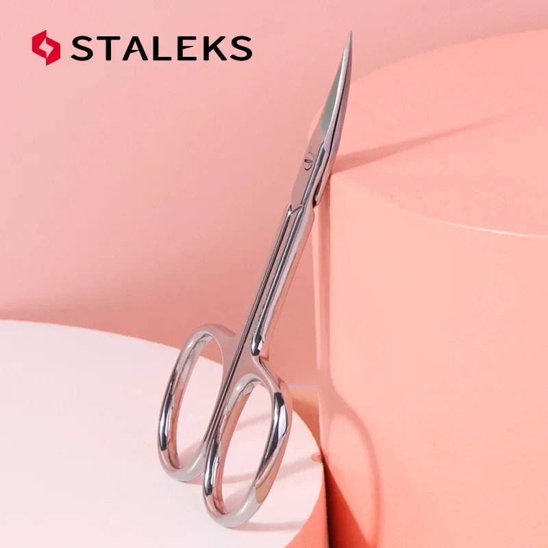 STALEKS Russian Nail Scissors High Quality Stainless Steel Eyebrow Scissors Profession Trim Nose Hair Makeup Tool SC-11-1 5
