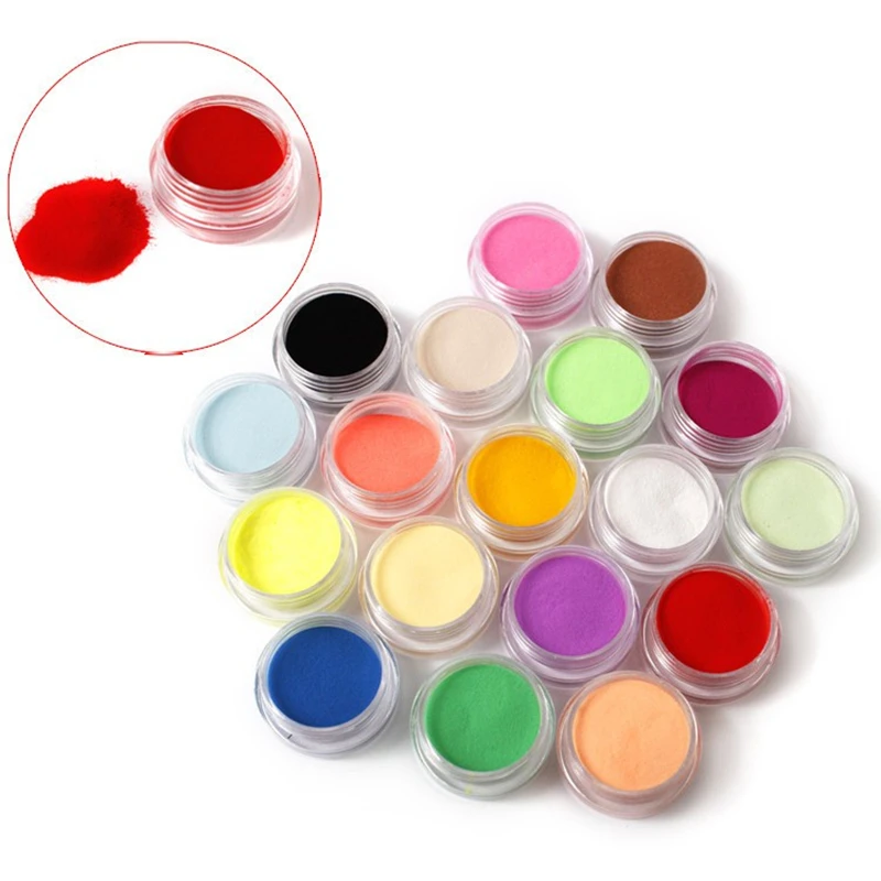 Nail Powder 12colors Carved Powder Acrylic Crystal Powder Nail Crystal Liquid Manicure Glitter Nail Art 3D Decoration Builder Polymer