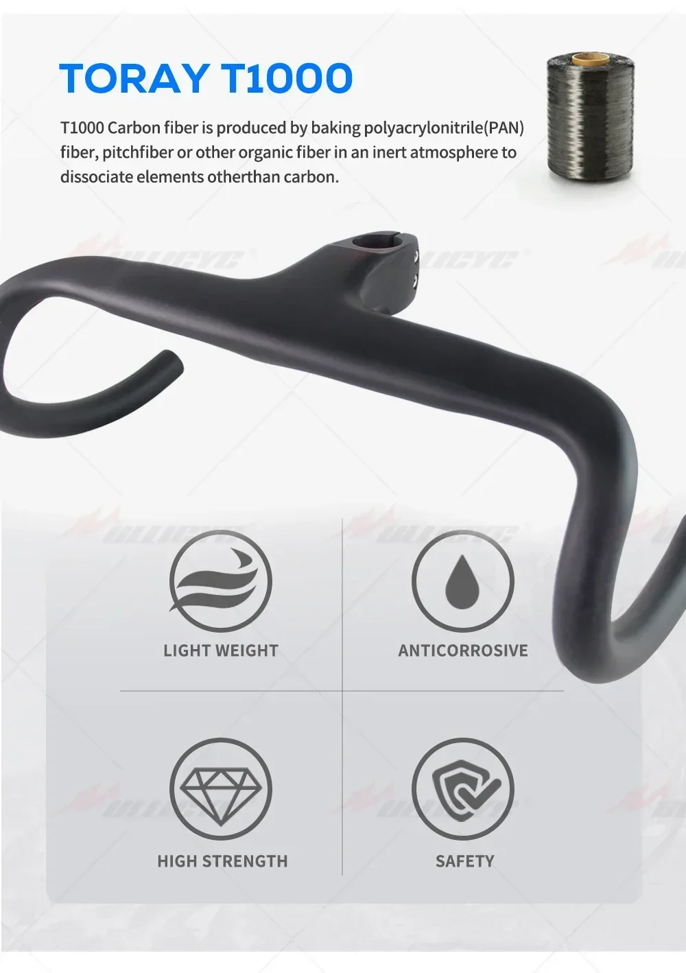 Rennrad aus Vollcarbon mit Syncros-Logo, integriertem Lenker-Cockpit, interner Kabelführung mit Abstandshaltern für 360 mm bis 380 mm – Detail 7