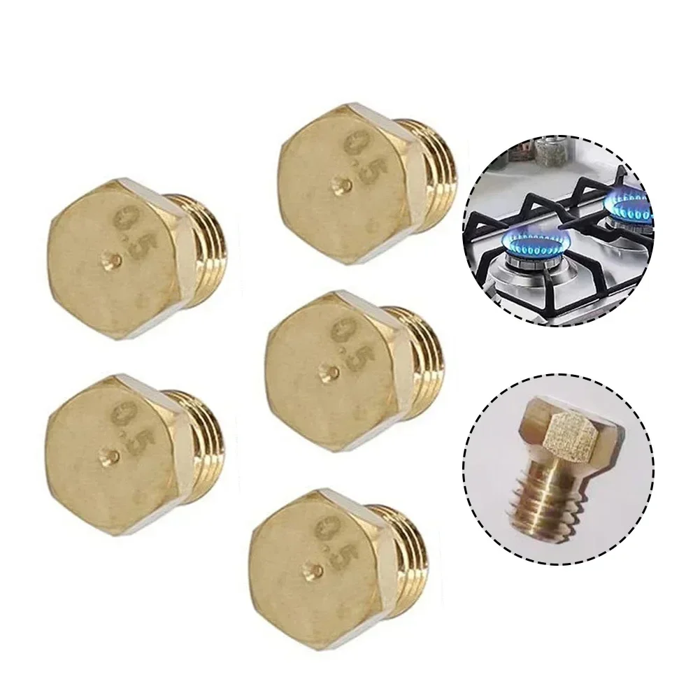 Gas Burner Conversion Kit 5pcs LPG Gas Jet Set Burner Gas Hob LPG Nozzles Propane Injector Domestic And Commercial Stoves