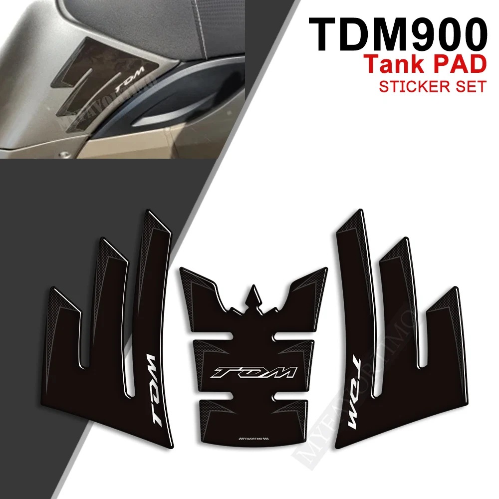 

For Yamaha TDM 900 TDM900 Motorcycle Tank Pad Gas Tank Traction Pads Fuel Tank Stickers Knee Grips Protector Decal Kit