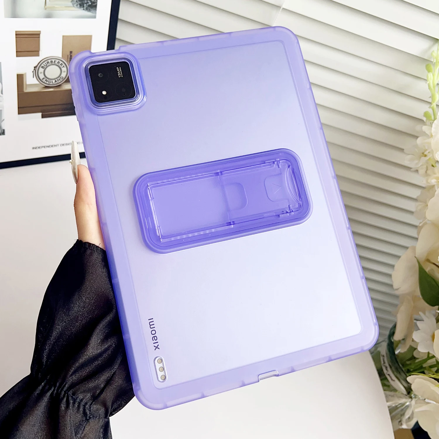 Universal Clear Soft Tablet Stand Case Cover, Compatible with Various Sizes