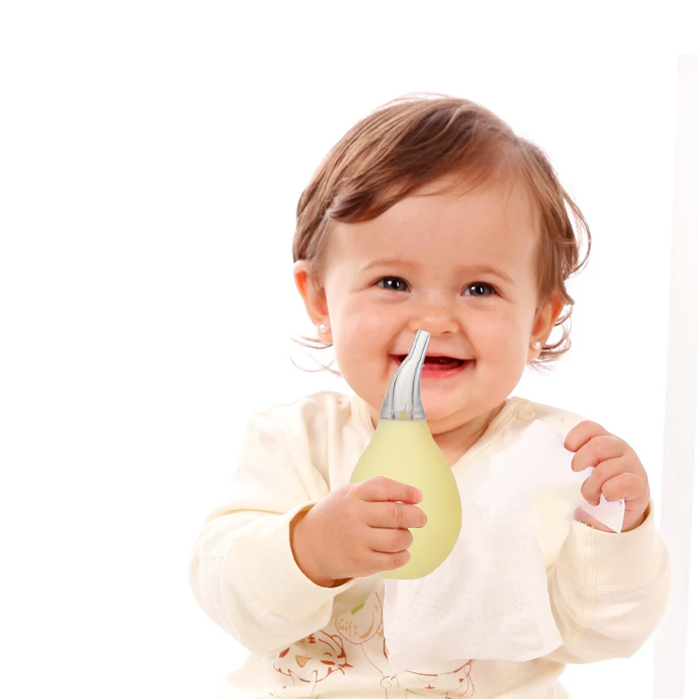 Baby Newborn Mucus Vacuum Medical PVC Baby and Infant Runny Nose Cleaner Soft Tip Nasal Suction Device Water Drop Shape