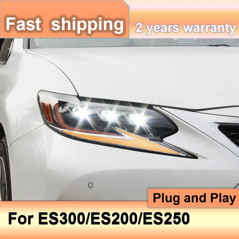 

Car Accessories for Lexus ES200 300 Headlight 2013-2017 Lexus ES Front Light LED DRL Turn Signal High Beam Projector Lens