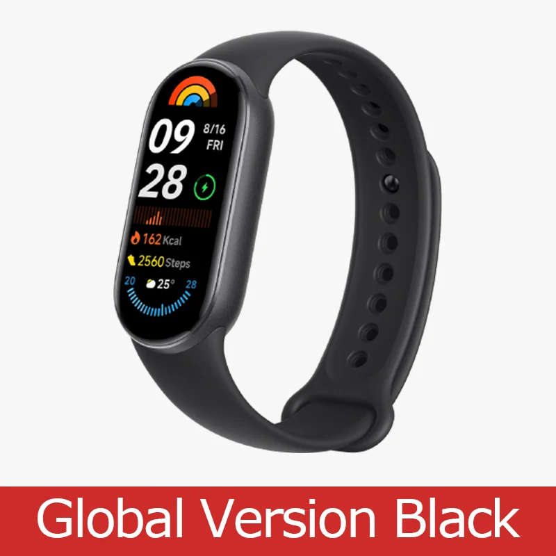 thumbnail image 1 of Versión global Xiaomi Smart Band 9 Pulsera inteligente Mi Band 9 Pulsera inteligente Pantalla AMOLED de 1,62" Monitoreo de salud Batería de 21 días, 1 of 5