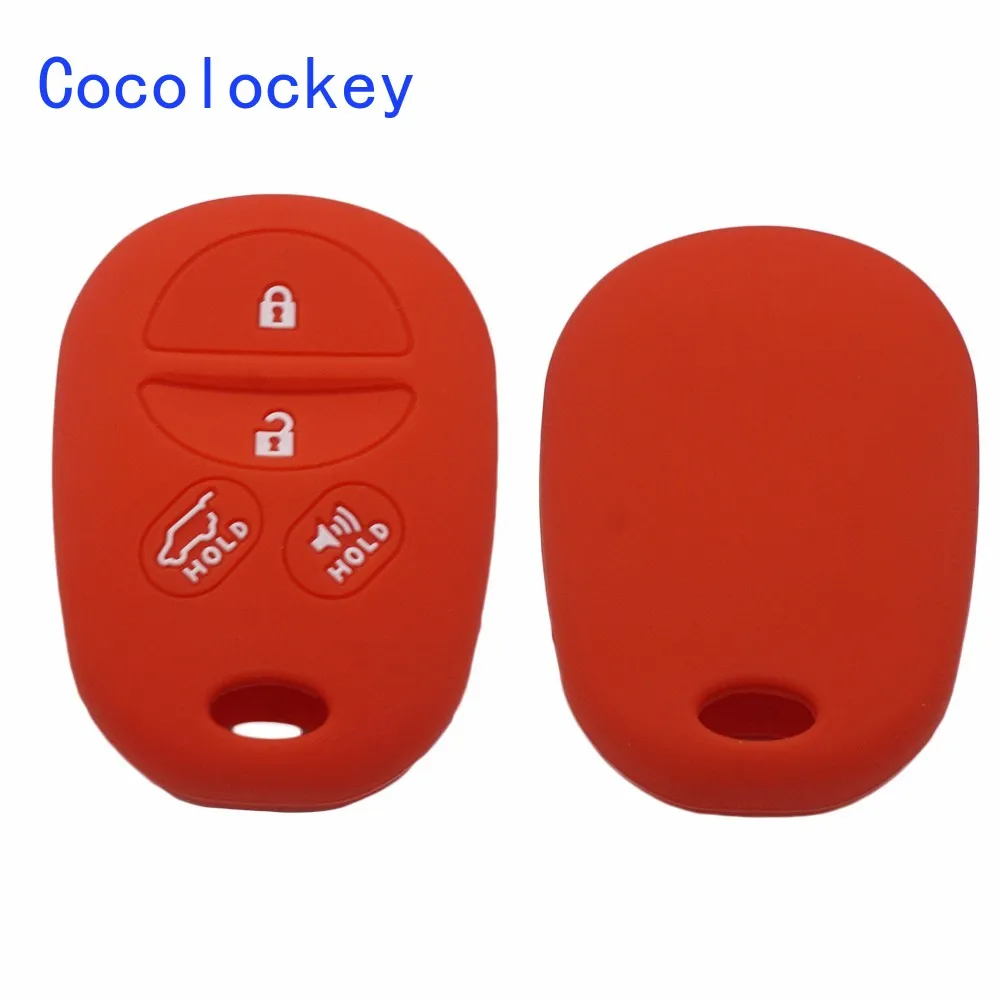 

Cocolockey for Toyota Sienna Highlander Sequoia Avalon Camry 2004-2016 Car Remote 3+1 Buttons Key Shell Case Silicone Key Holder