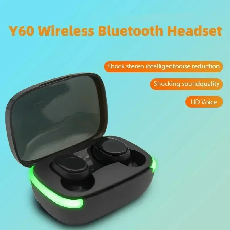 

TWS Y60 Wireless Bluetooth Headset Calling Music Earbuds Noise Cancelling Stereo Earphones Wireless Headphones