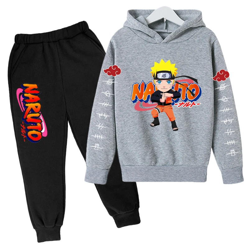 NarutoHoodieKidsTracksuitBoysClothesSetBoysBabyGirlsClothingKakashiHoodedCasual