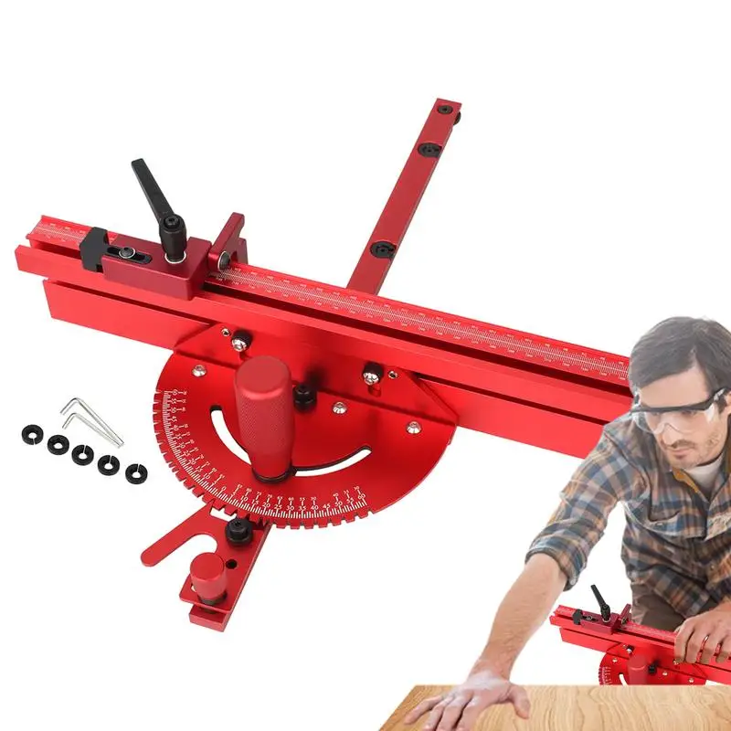 

Table Saw Precision Miter Gauge System Multifunctional Tenon Back Miter Gauge Miter Saw Fence Miter Guide Table Saw Gauge With