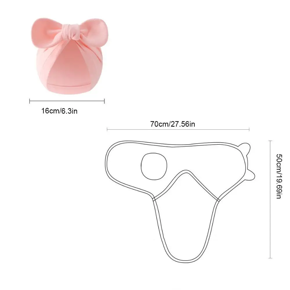 Bowknot Blanket Hat Set Soft Fabric Flower Newborn Photography Blanket Lightweight Material Breathable Infant Swaddle Blanket