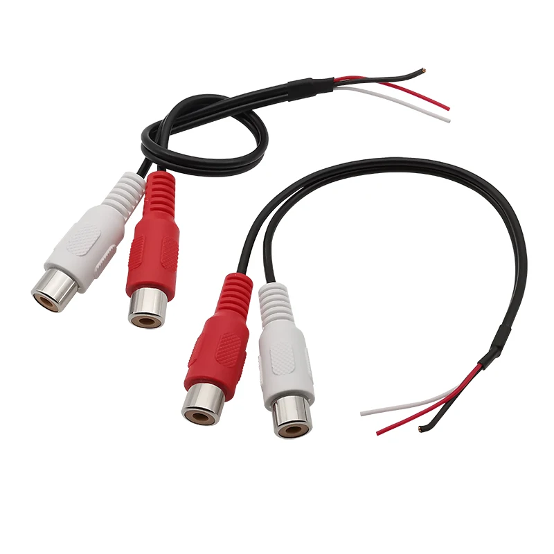 Adattatore RCA Maschio 2 Pin A Filo Nudo – Terminale Avvitabile, Fai Da Te Cavi Audio - 3