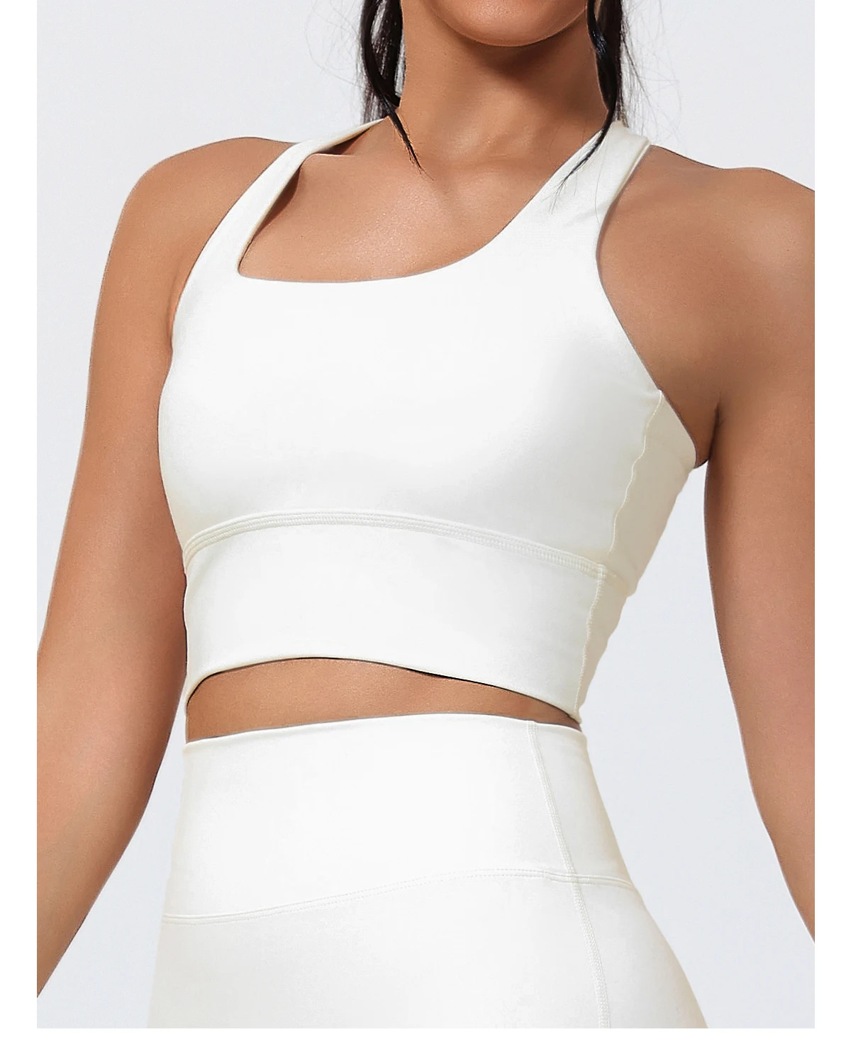 Rückenfreies, schnell trocknendes Sport-Tanktop für Damen, ärmelloses Stütztanktop für Damen, stoßdämpfendes, kurzes Lauf-Top, speziell für das Fitnessstudio – Detail 31