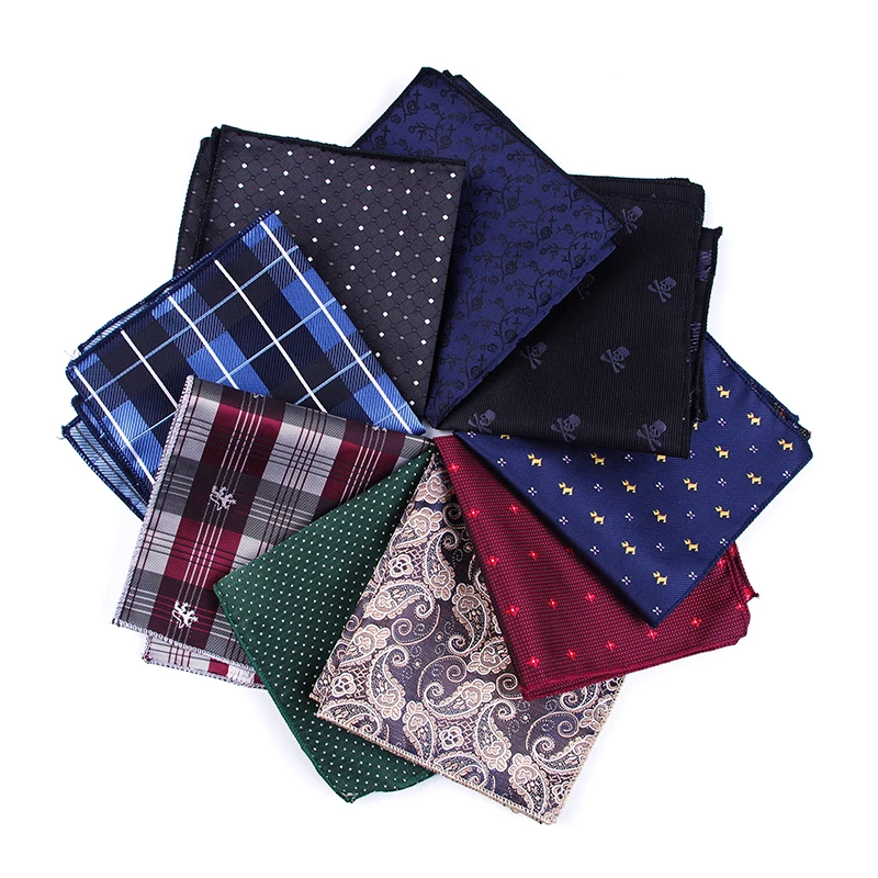 Men Fit Formal Party Pocket Square Handkerchiefs Hanky Neck Tie Mens Wedding Pocket Square Luxury Paisley Striped Handkerchief