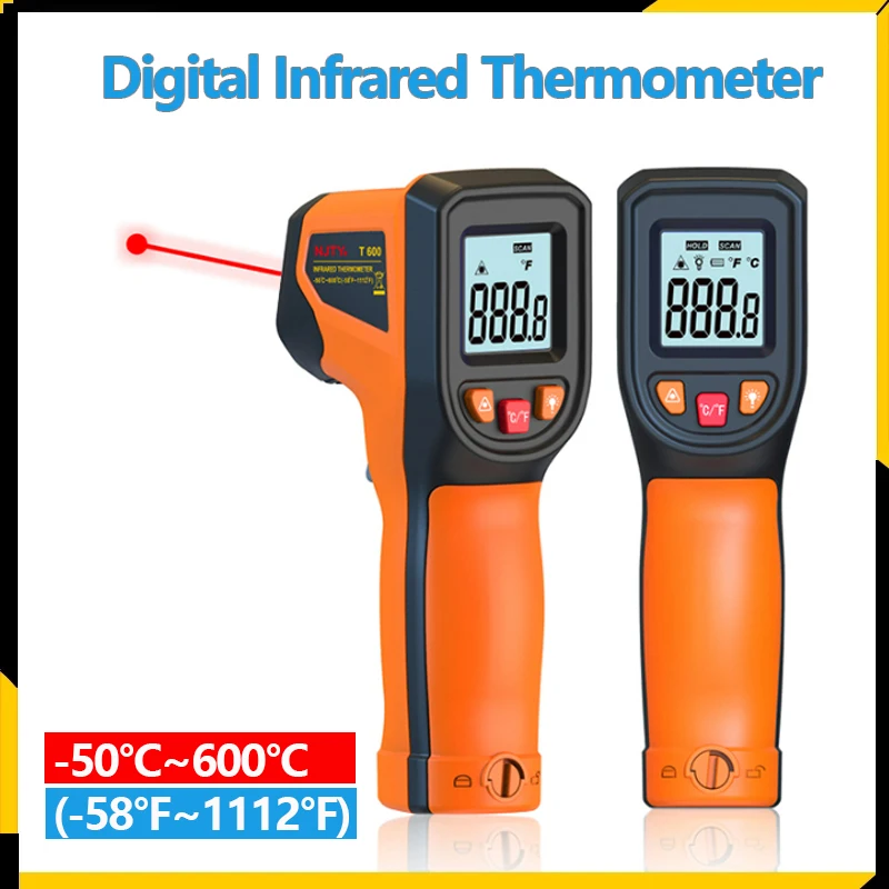 

Digital Infrared Thermometer Laser Termometro Pyrometer Gun Non-Contact Laser Temperature Meter Industrial Tools