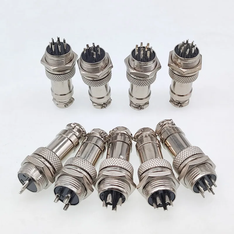 Feminino e Masculino Gx16 Aviação Conector Circular Conectores de Soquete 10pin 10 Par 10 Par