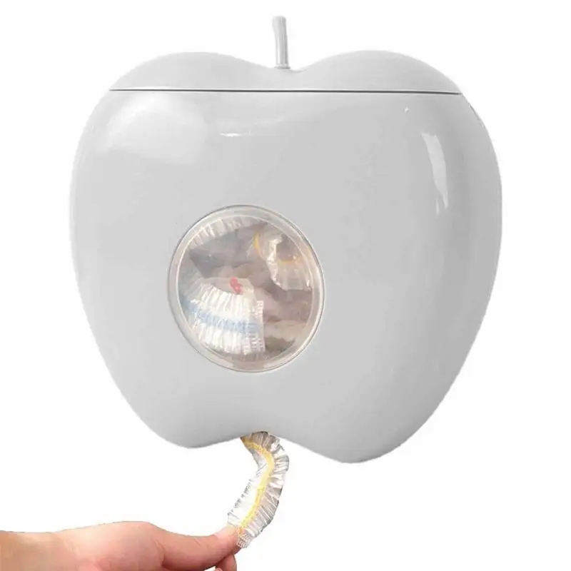 

Kitchen Bag Organizer Food Covering Wraps Food Wraps Dispenser With 100 Elastic Bowl Covers Wall Mounted Bag Organizer For