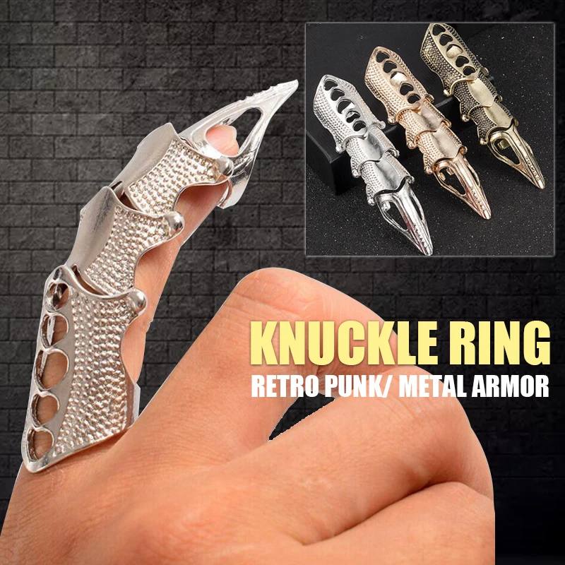 Metal Armor Finger Bone Ring Dangan Ronpa Gothic Celestia Ludenberg Punk Finger Rings Halloween Cosplay Props