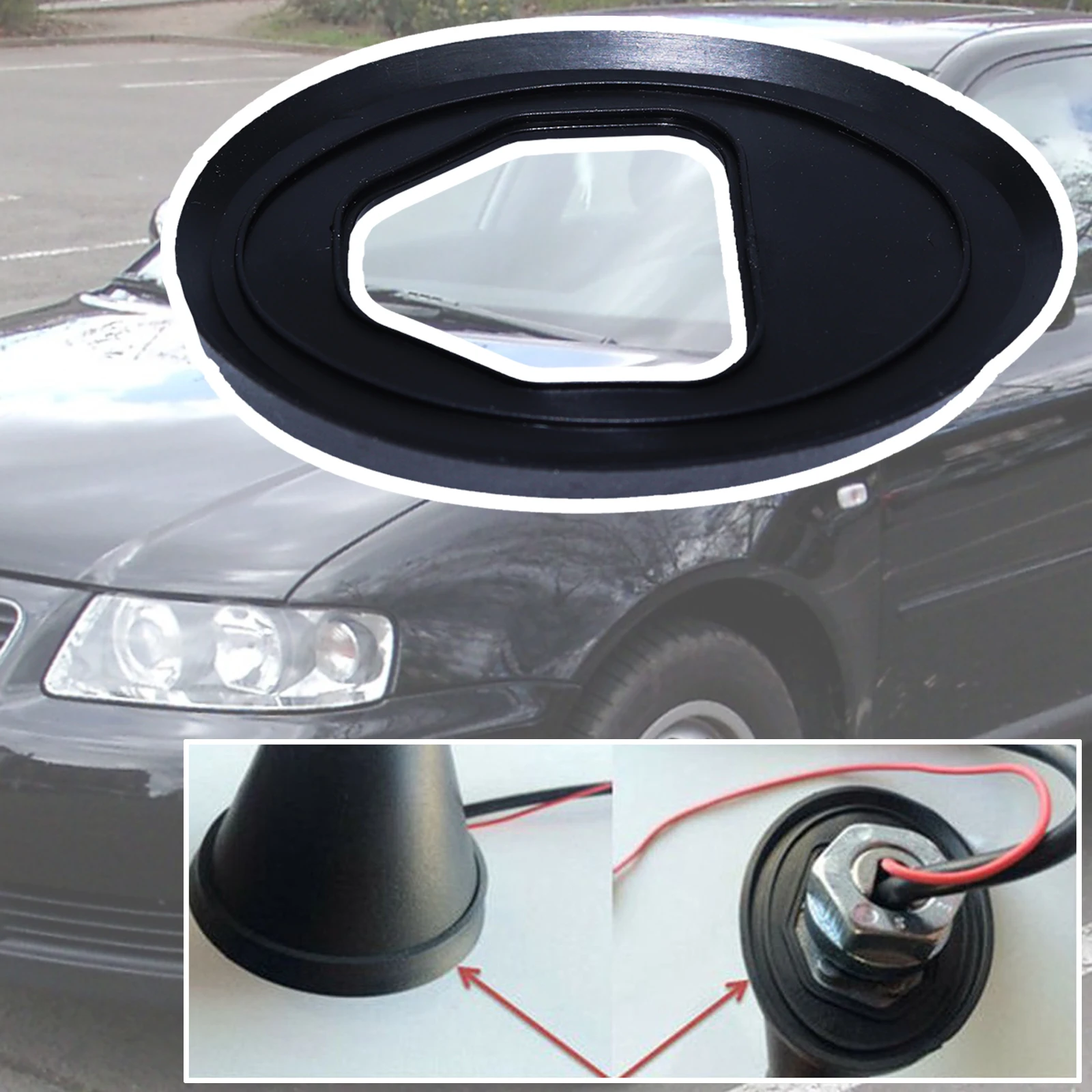 For Audi A3 8L 1996 1997 1998 1999 2000 2001 2002 2003 Car Roof Mast Whip  Aerial Antenna Rubber Base Gasket Seal Pad Accessories