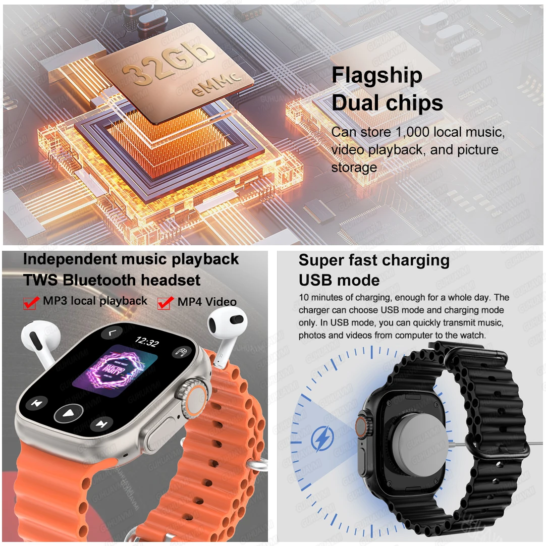 2025 Fashion DT Ultra NEW 32GB Memory Smart Watch Men and