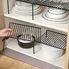 1pc Expandable Shelf Organizer For Kitchen Countertop, Metal Cabinet Organizer Pantry Sht, Space Saving Non Slip Rustproof 1