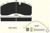 

Bb2909330014 for ten brake pad (00) ocar trailer