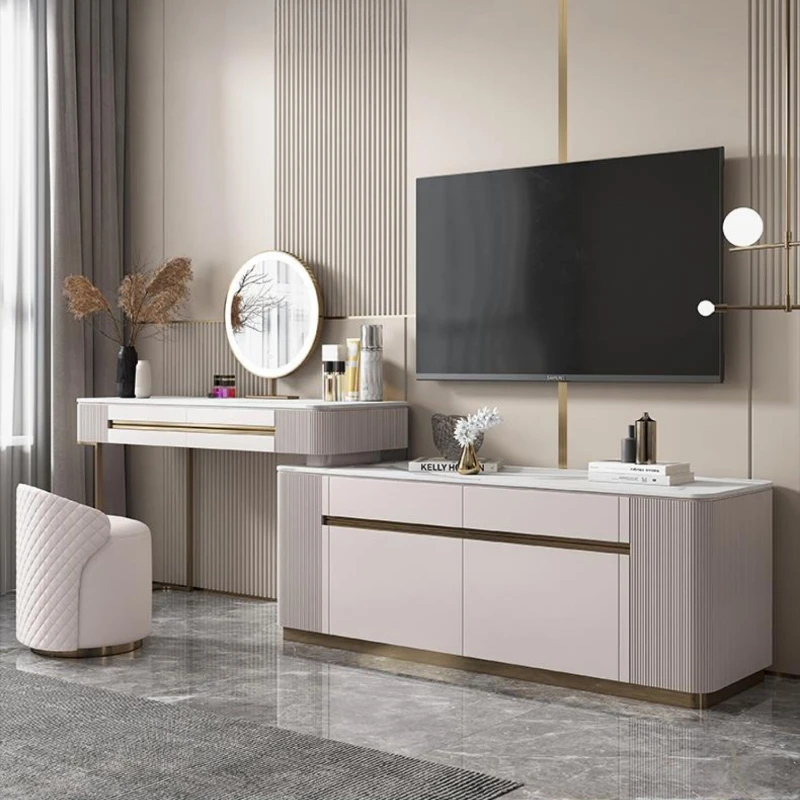 Vanity Storage Dressers Nordic Mirror Console Computer Desk Makeup Table Mobile Muebles Para Dormitorio Bedroom Furniture items makeup dressing table box container drawer nordic organizer woman coiffeuse dressers dressing table mirrors