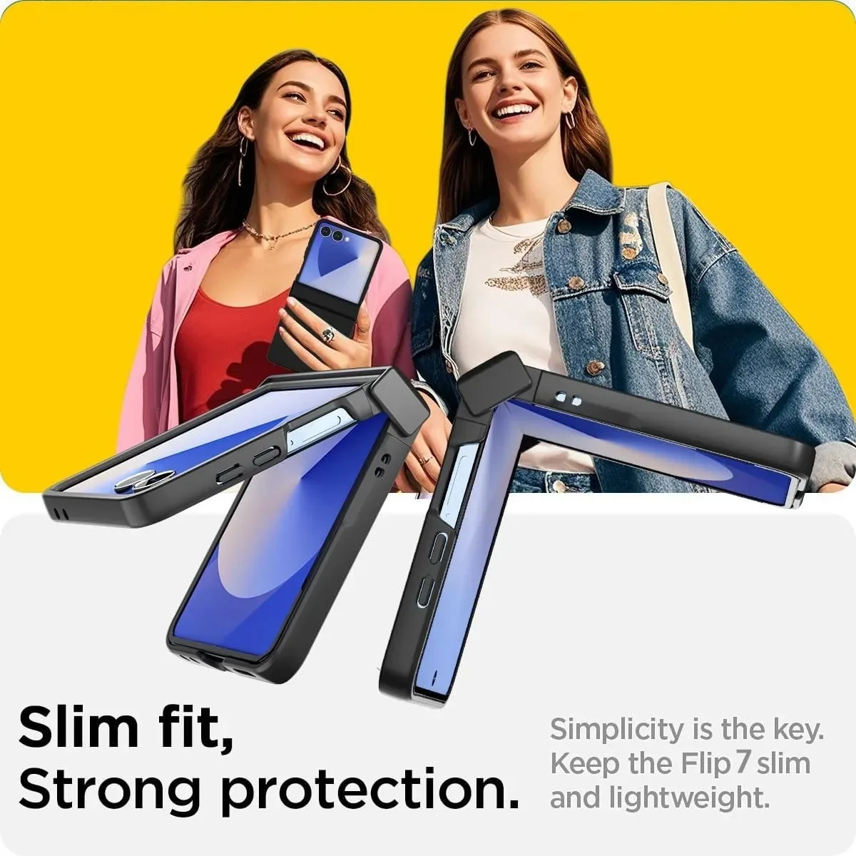 Scharnier-Schutzhülle, einfarbig, stoßfest, faltbar, für Samsung Z Flip 7, 6, 5, 4, 3, Z Flip7, Flip6, Flip5, 5G, harte PC, schlanke Abdeckung – Detail 15