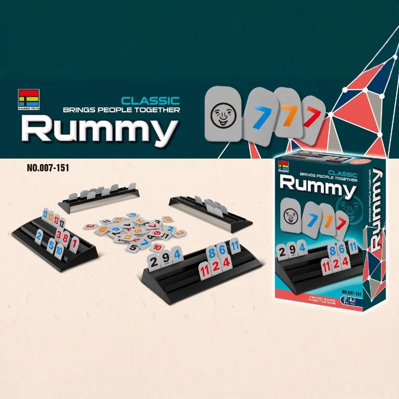 Digital Mahjong Game RUMMY GAME Number Matching Multiplayer Board Game Fun Family Friends Social Party Tabletop Card