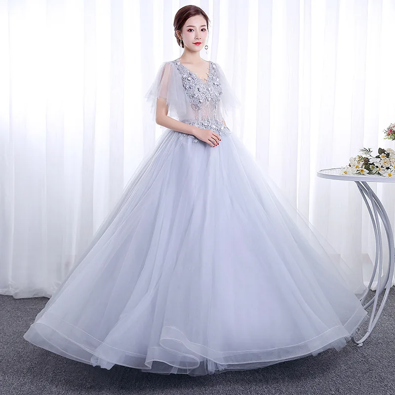 Robe bouffante à col en v profond, Sexy, élégante, sans manches, en