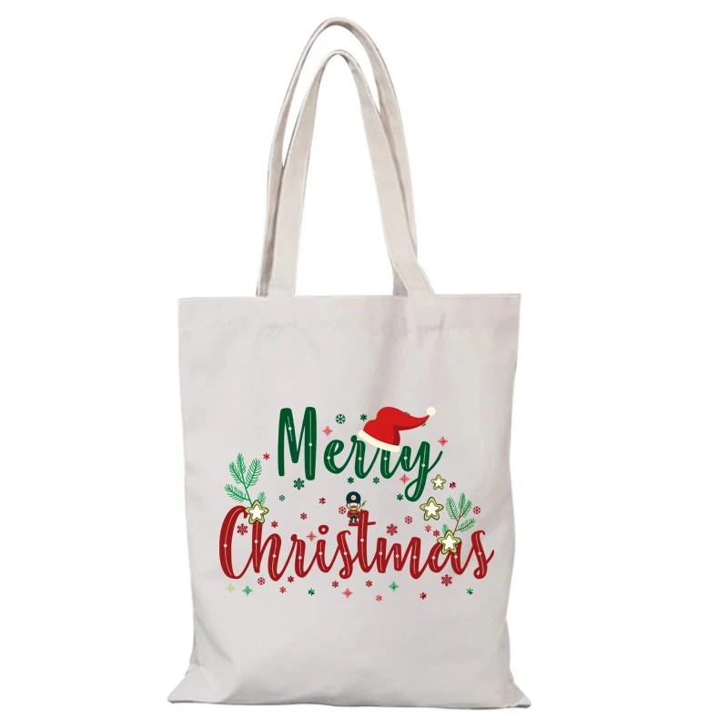 Shopper Tasche Cartoon Neue Handtaschen Frohe Weihnachten Anime Einkaufstasche Frau Neujahr Geschenk Sac De Courses Dame Taschen Damen Handtasche – Detail 8