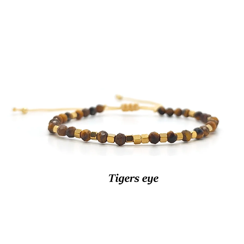 CCGOOD Naturstein-Armbänder, verstellbares Heilstein-Armband, Damenschmuck, 4 mm, facettierter Edelstein, Pulseras, bedeutungsvolles Geschenk – Detail 7