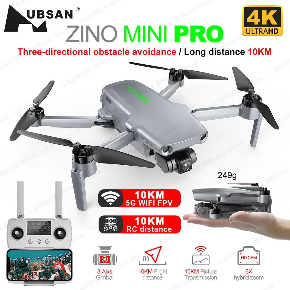 HUBSAN ZINO-Drone Mini Pro, Photographie Aérienne HD, 40 Minutes  d'Autonomie de la Batterie, 10Km, Avion Extérieur Télécommandé - AliExpress